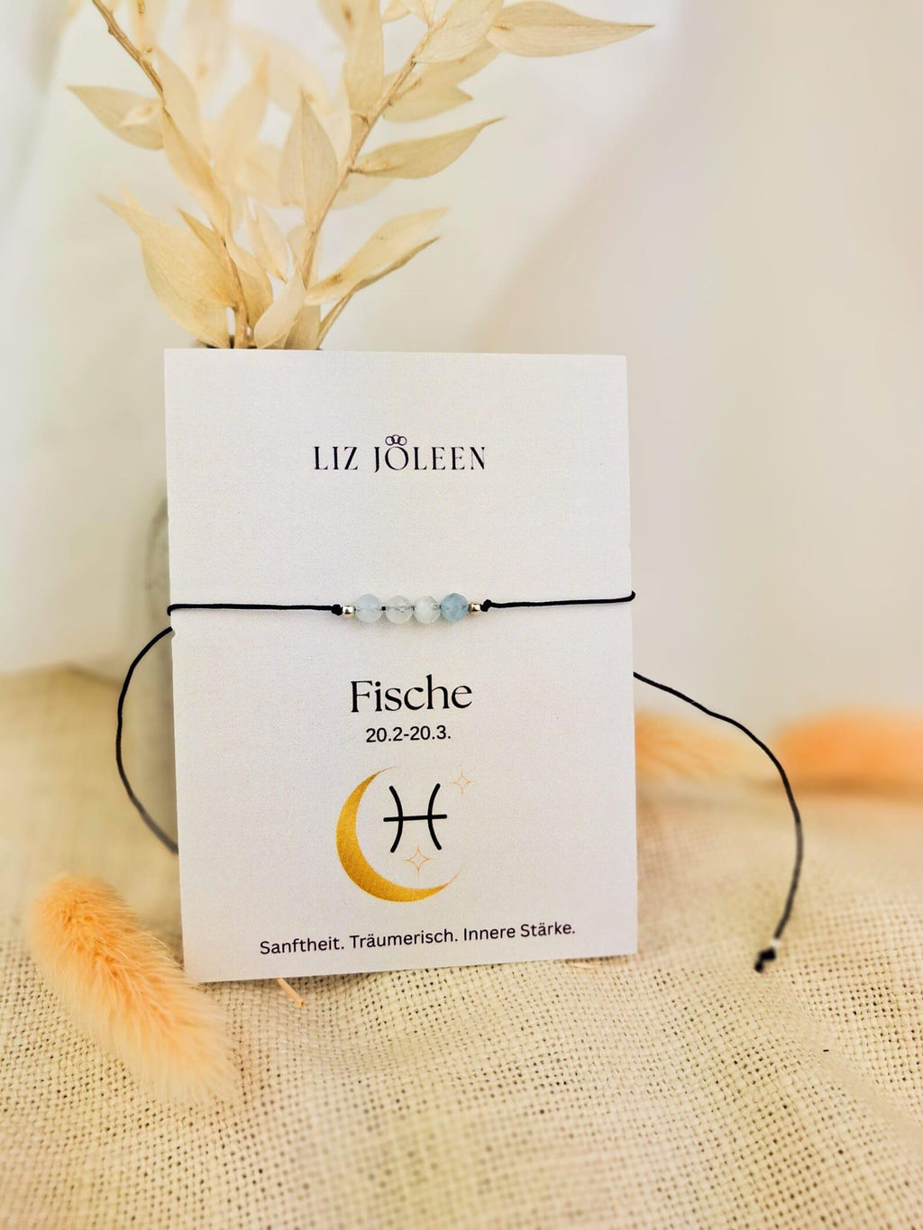 Fische Sternzeichen Armband - Aquamarin Edelstein
