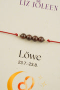 Löwe Sternzeichen Armband - Granat Edelstein