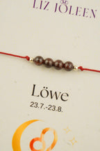 Löwe Sternzeichen Armband - Granat Edelstein