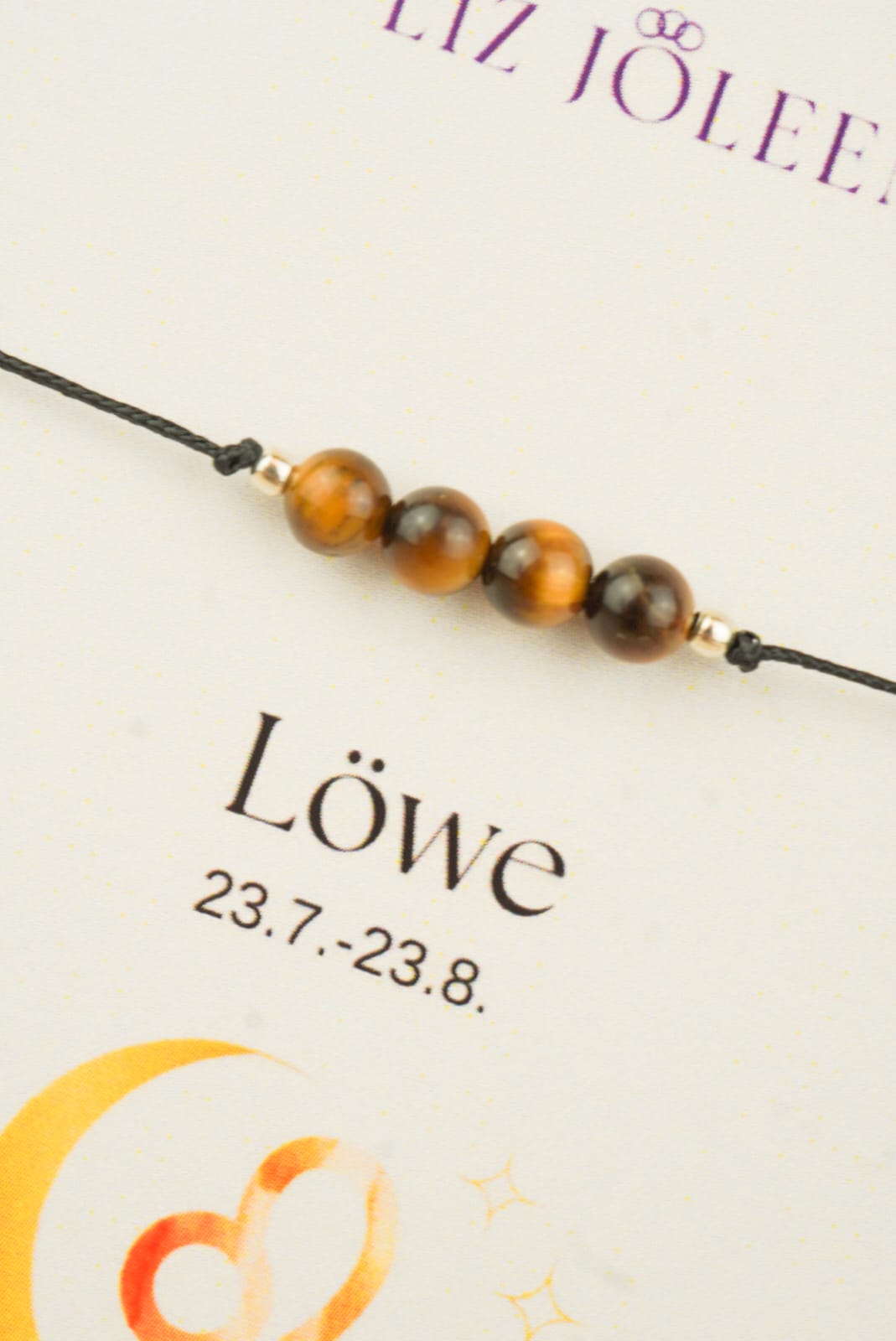 Löwe Sternzeichen Armband - Tigerauge Edelstein