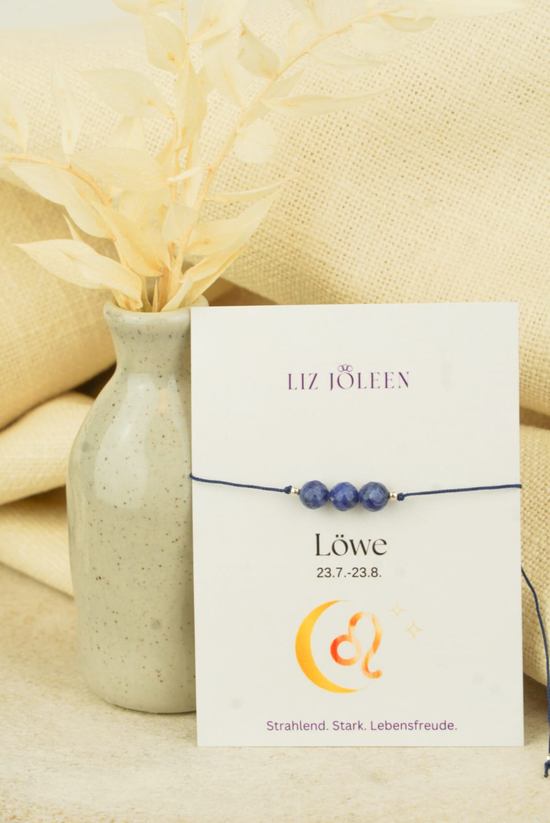 Löwe Sternzeichen Armband - Sodalith Edelstein
