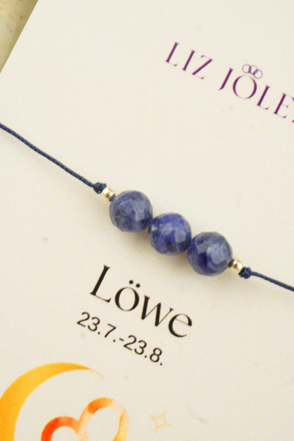 Löwe Sternzeichen Armband - Sodalith Edelstein