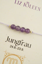Jungfrau Sternzeichen Armband - Amethyst Edelstein