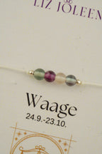 Waage Sternzeichen Armband - Fluorit Edelstein