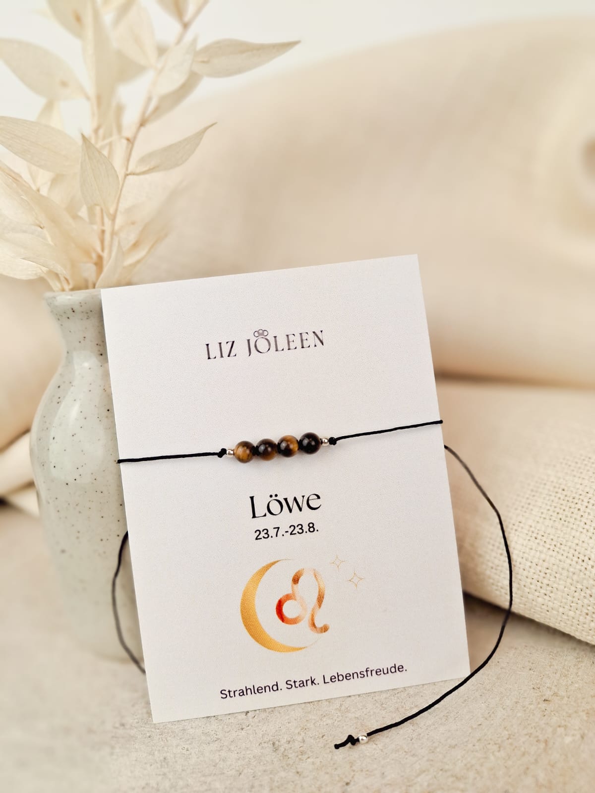 Löwe Sternzeichen Armband - Tigerauge Edelstein