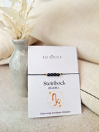 Steinbock Sternzeichen Armband - Onyx Edelstein