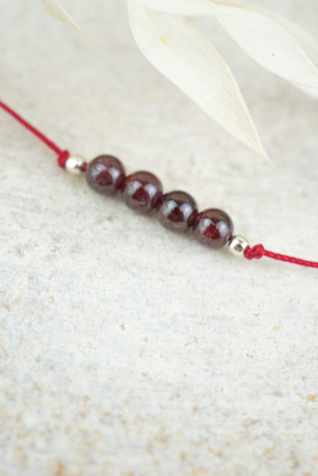 Löwe Sternzeichen Armband - Granat Edelstein