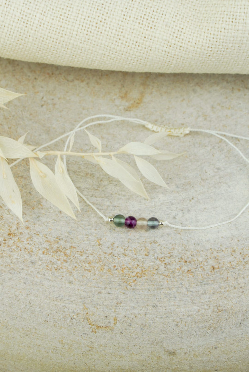 Waage Sternzeichen Armband - Fluorit Edelstein