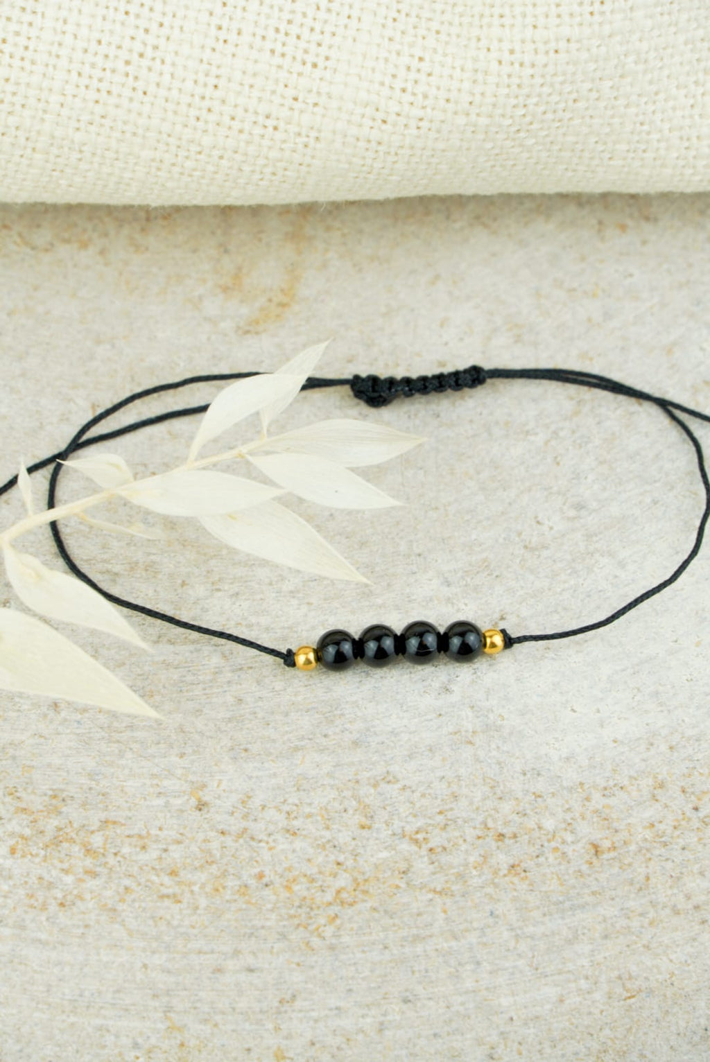 Steinbock Sternzeichen Armband - Onyx Edelstein