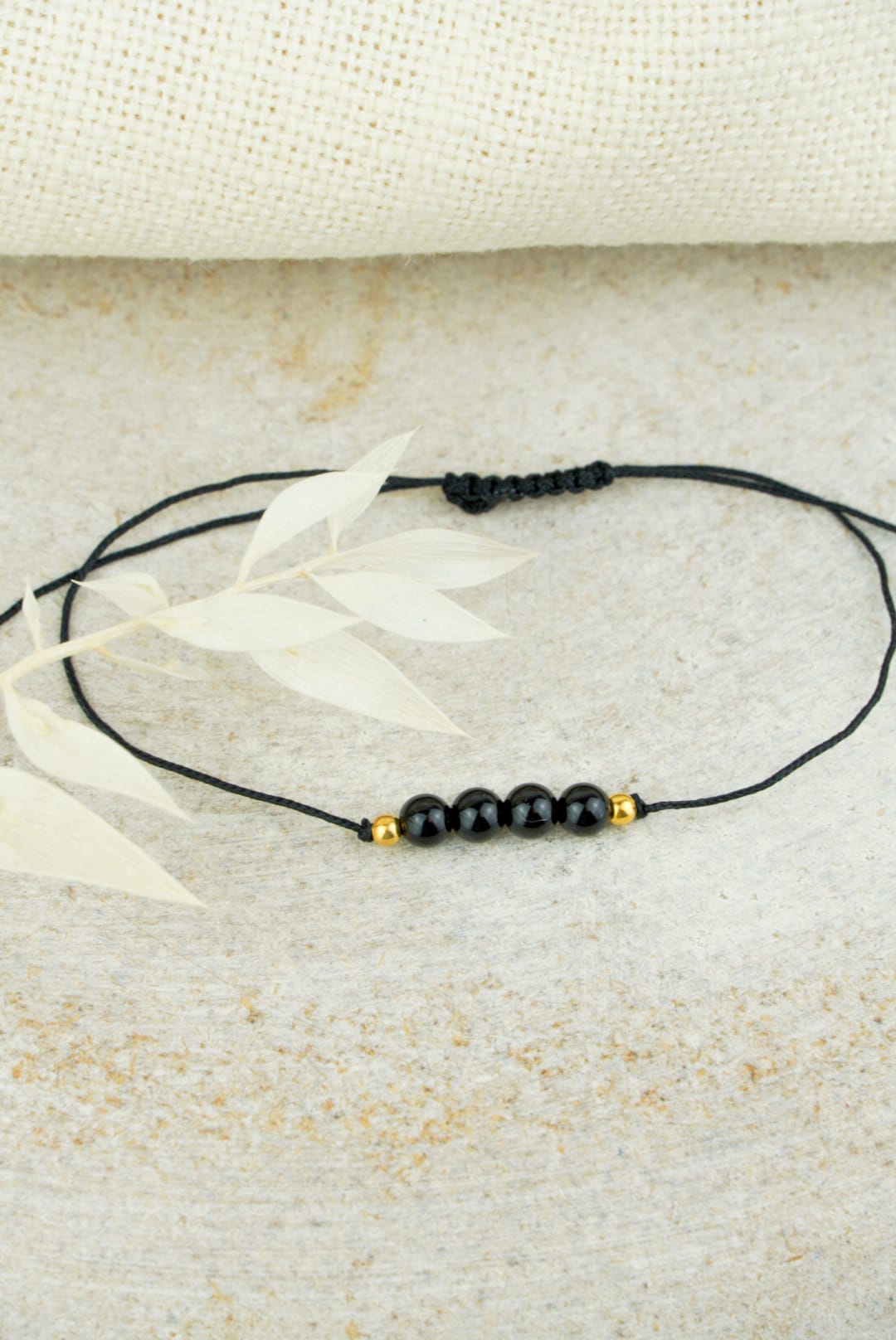 Steinbock Sternzeichen Armband - Onyx Edelstein