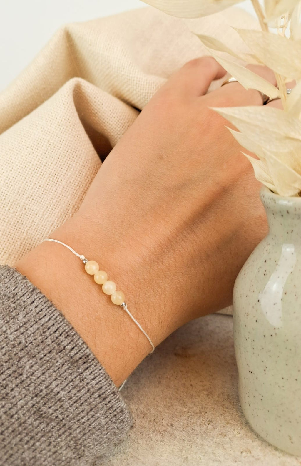 Krebs Sternzeichen Armband - Calcit Edelstein