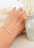 Krebs Sternzeichen Armband - Rosenquarz Edelstein