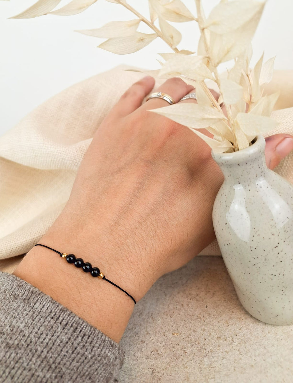 Steinbock Sternzeichen Armband - Onyx Edelstein