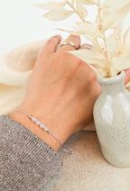 Krebs Sternzeichen Armband - Rosenquarz Edelstein