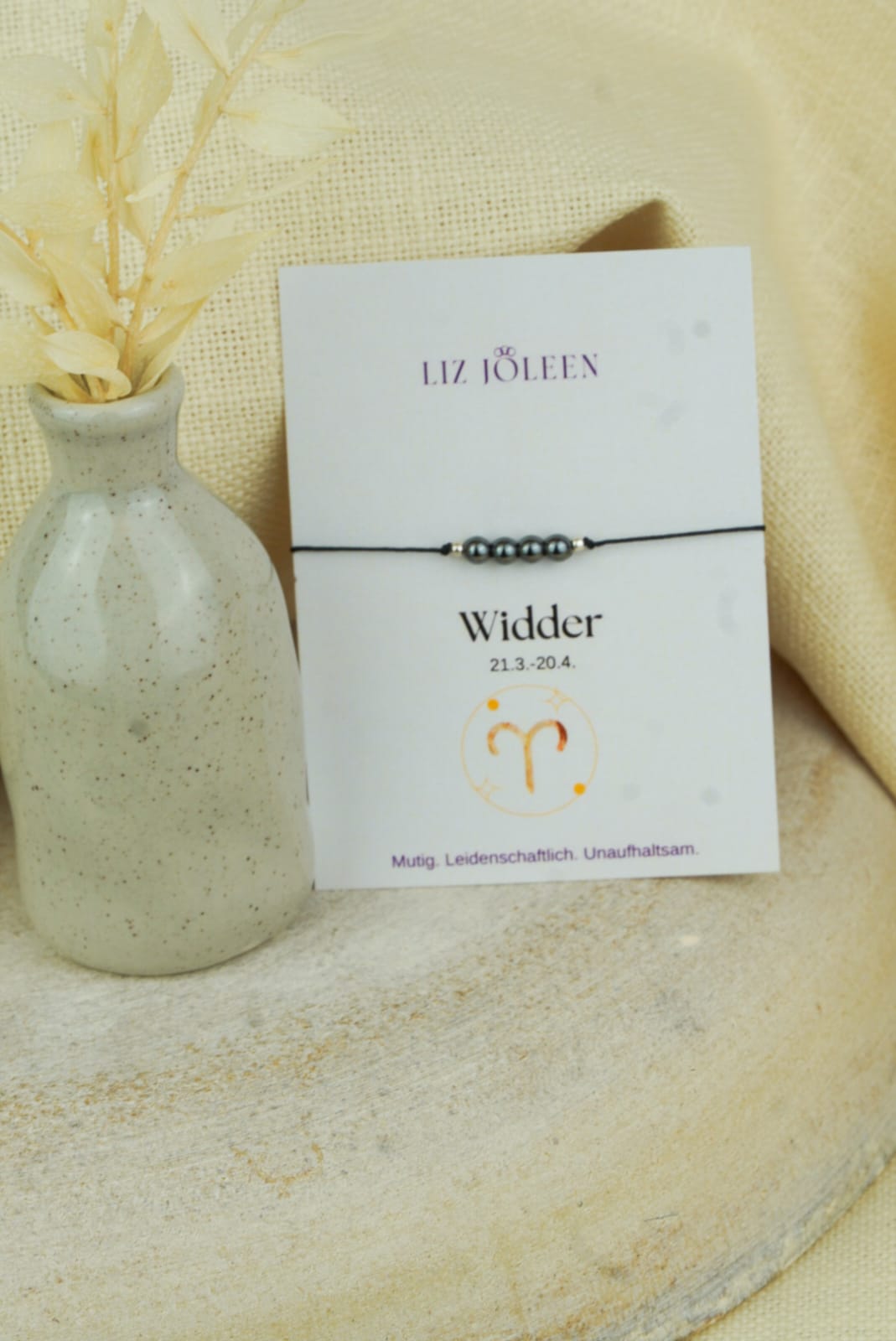 Widder Sternzeichen Armband- Hämatit Edelstein