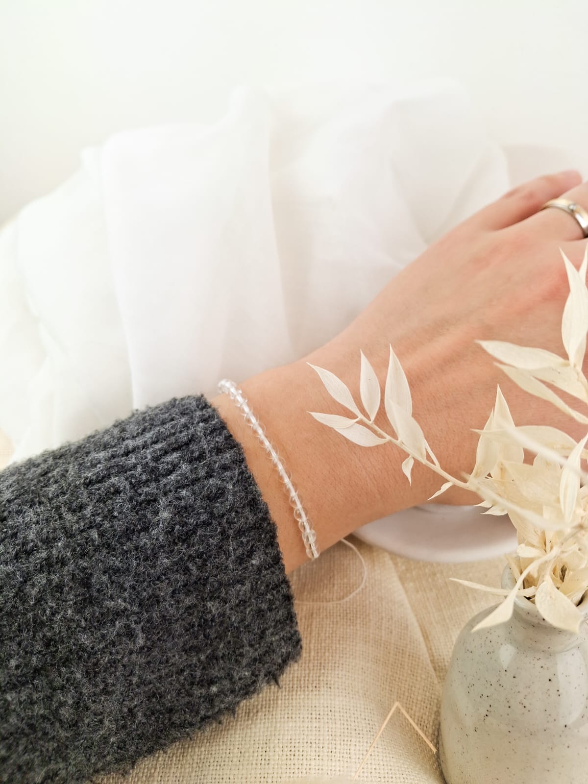 Bergkristall Edelstein Armband
