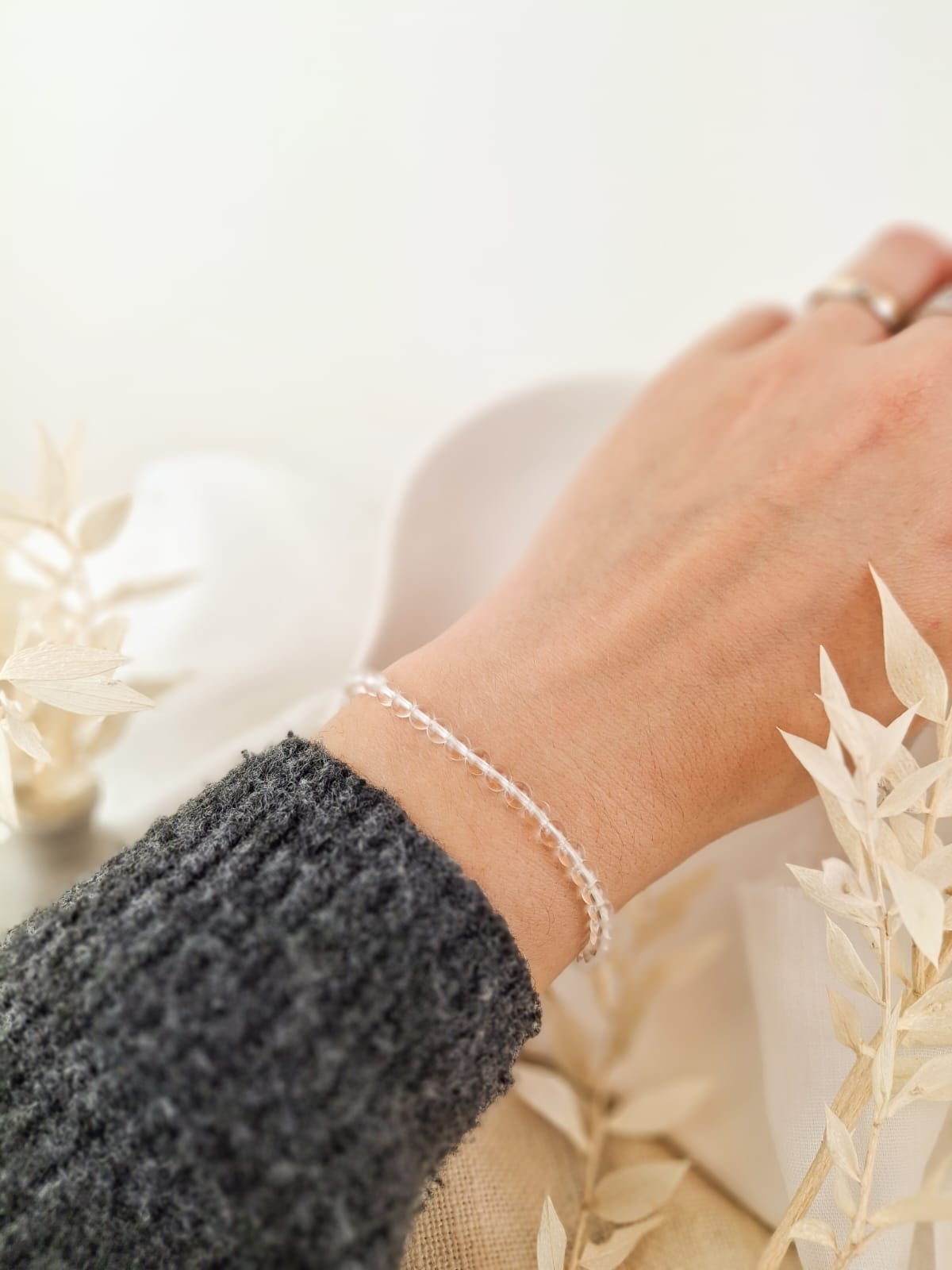 Bergkristall Edelstein Armband