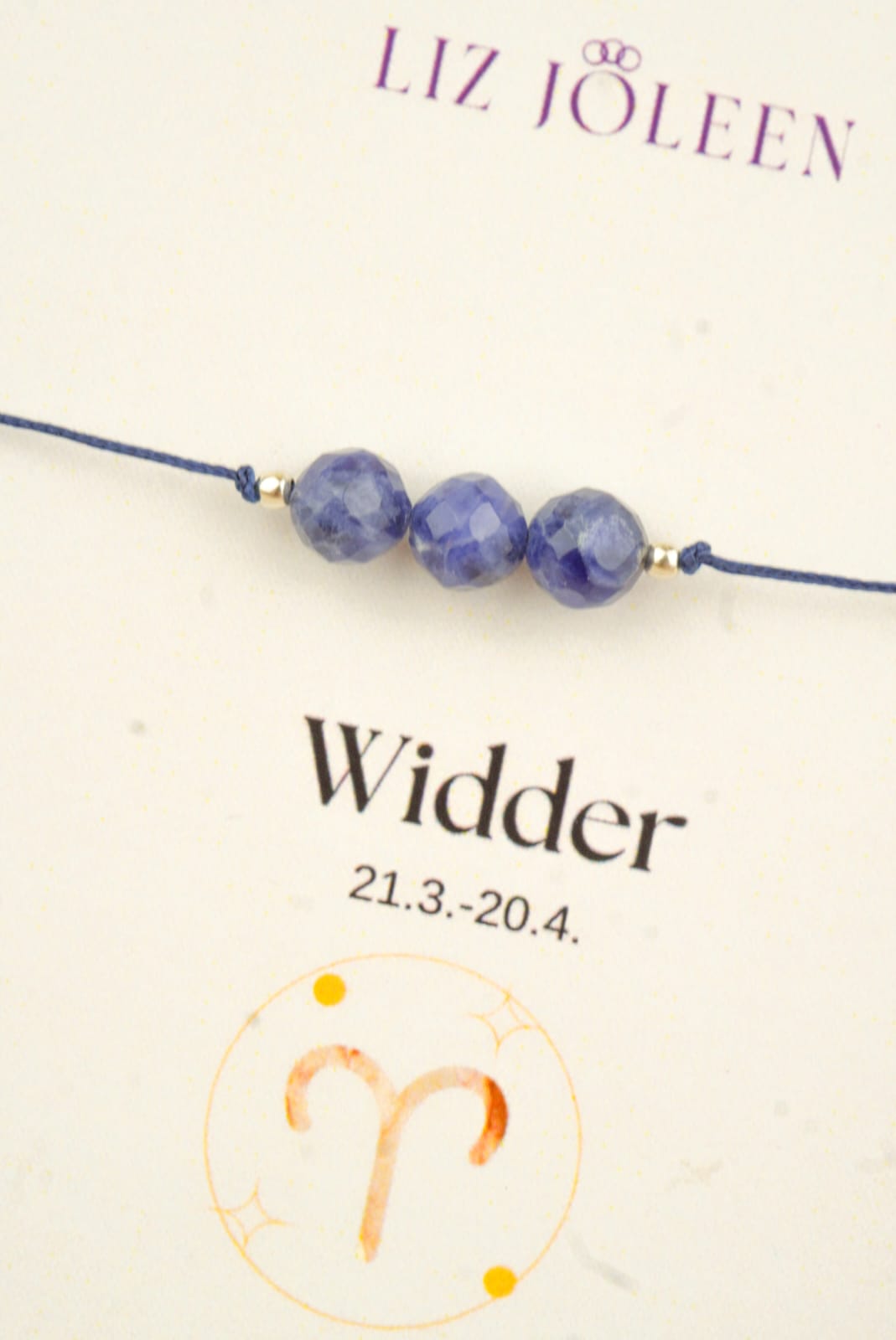 Widder Sternzeichen Armband - Sodalith Edelstein