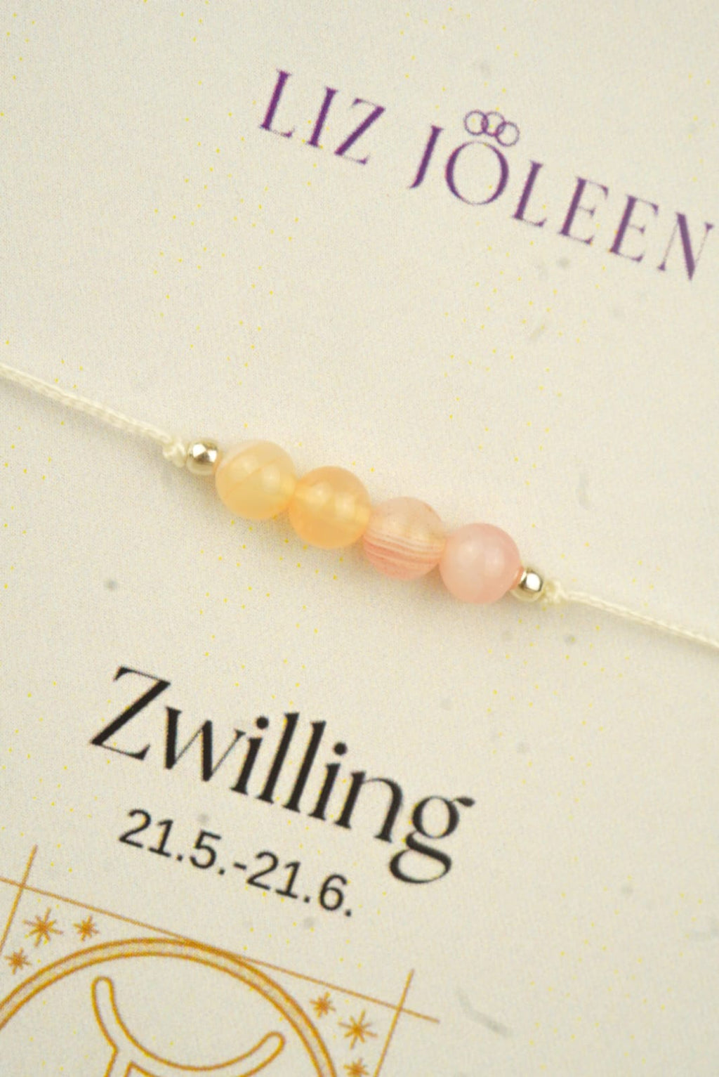 Zwilling Sternzeichen Armband - Achat Edelstein