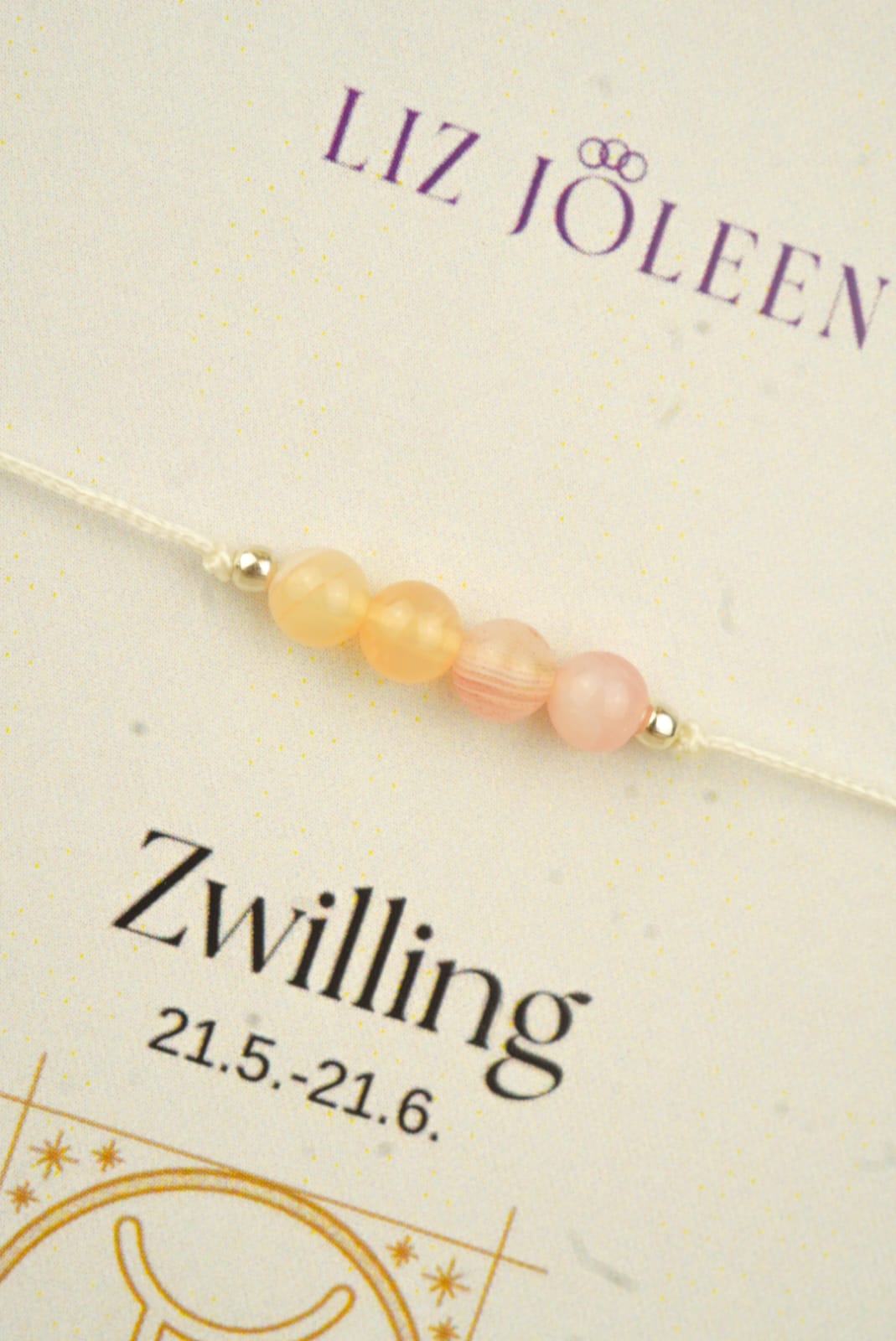 Zwilling Sternzeichen Armband - Achat Edelstein