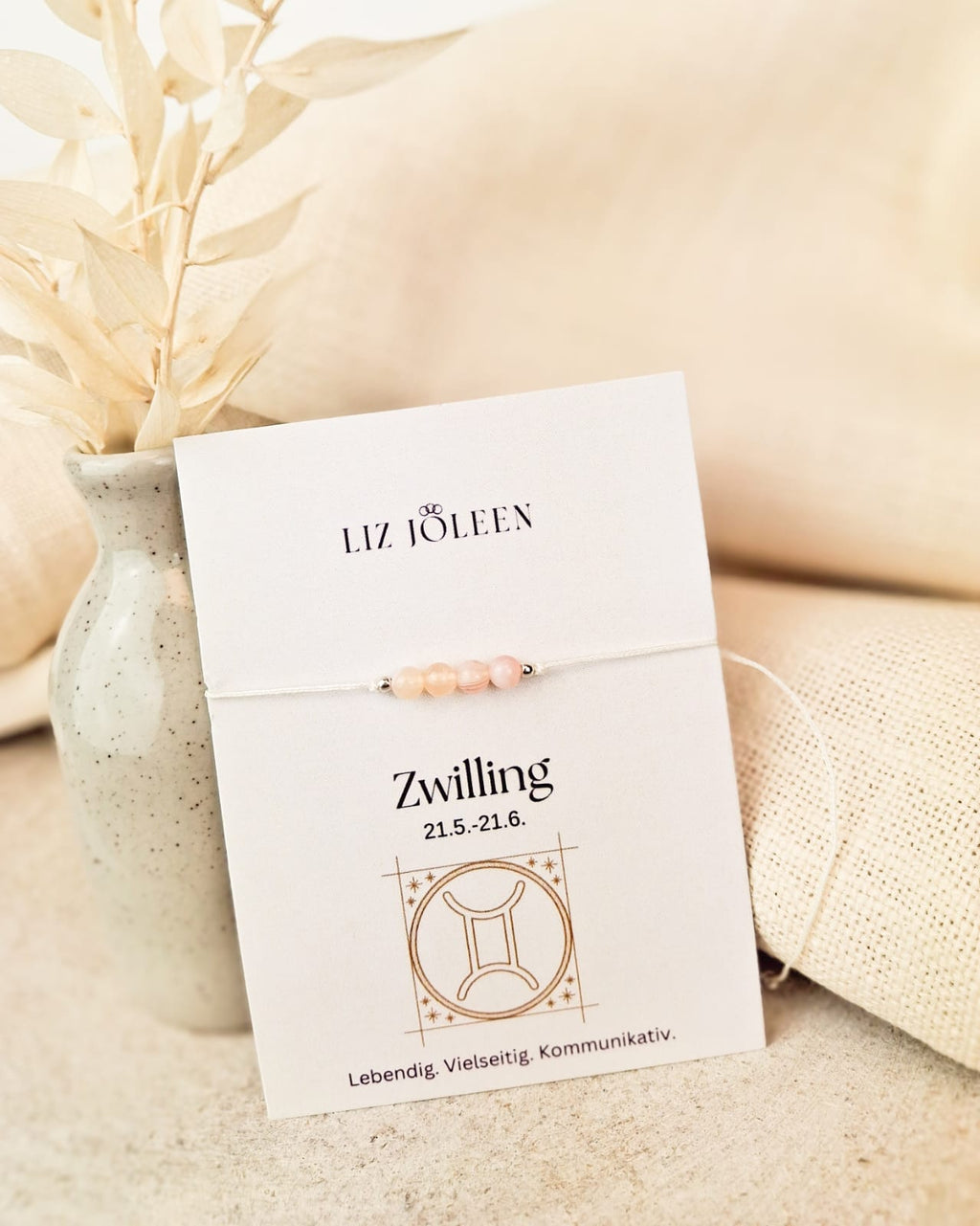 Zwilling Sternzeichen Armband - Achat Edelstein