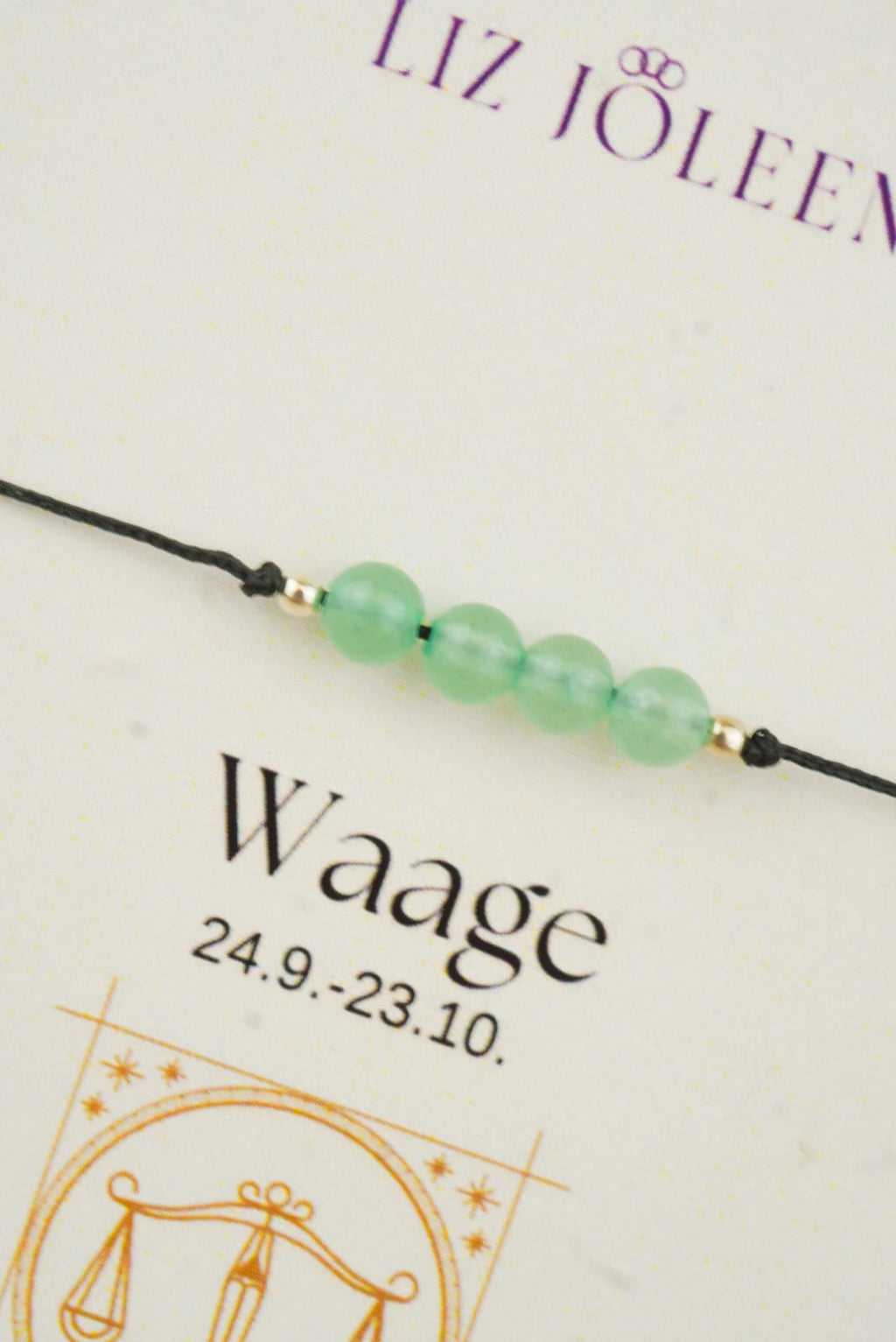 Waage Sternzeichen Armband - Aventurin Edelstein