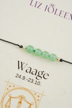 Waage Sternzeichen Armband - Aventurin Edelstein