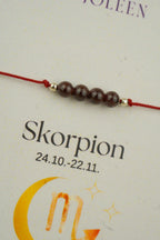 Skorpion Sternzeichen Armband - Granat Edelstein