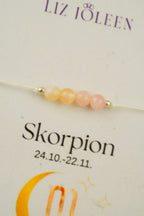 Skorpion Sternzeichen Armband - Achat Edelstein
