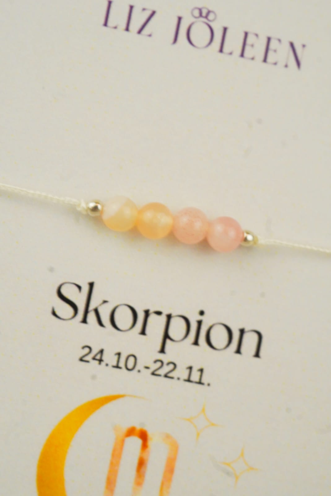 Skorpion Sternzeichen Armband - Achat Edelstein