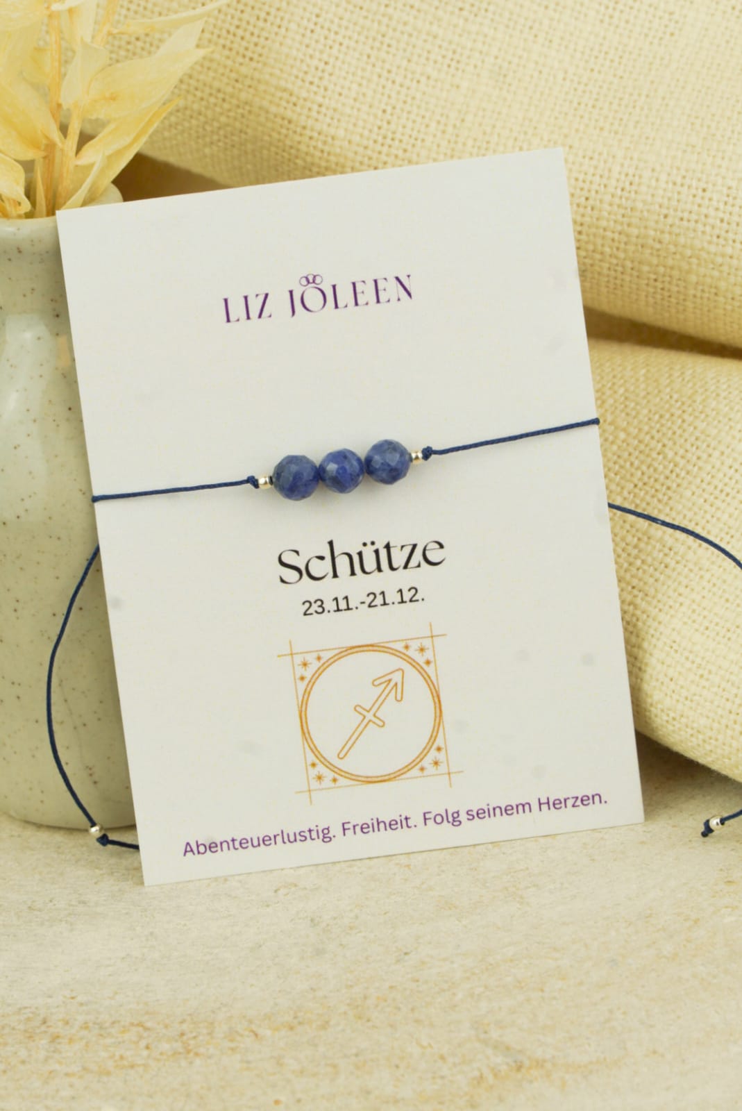 Schütze Sternzeichen Armband - Sodalith Edelstein