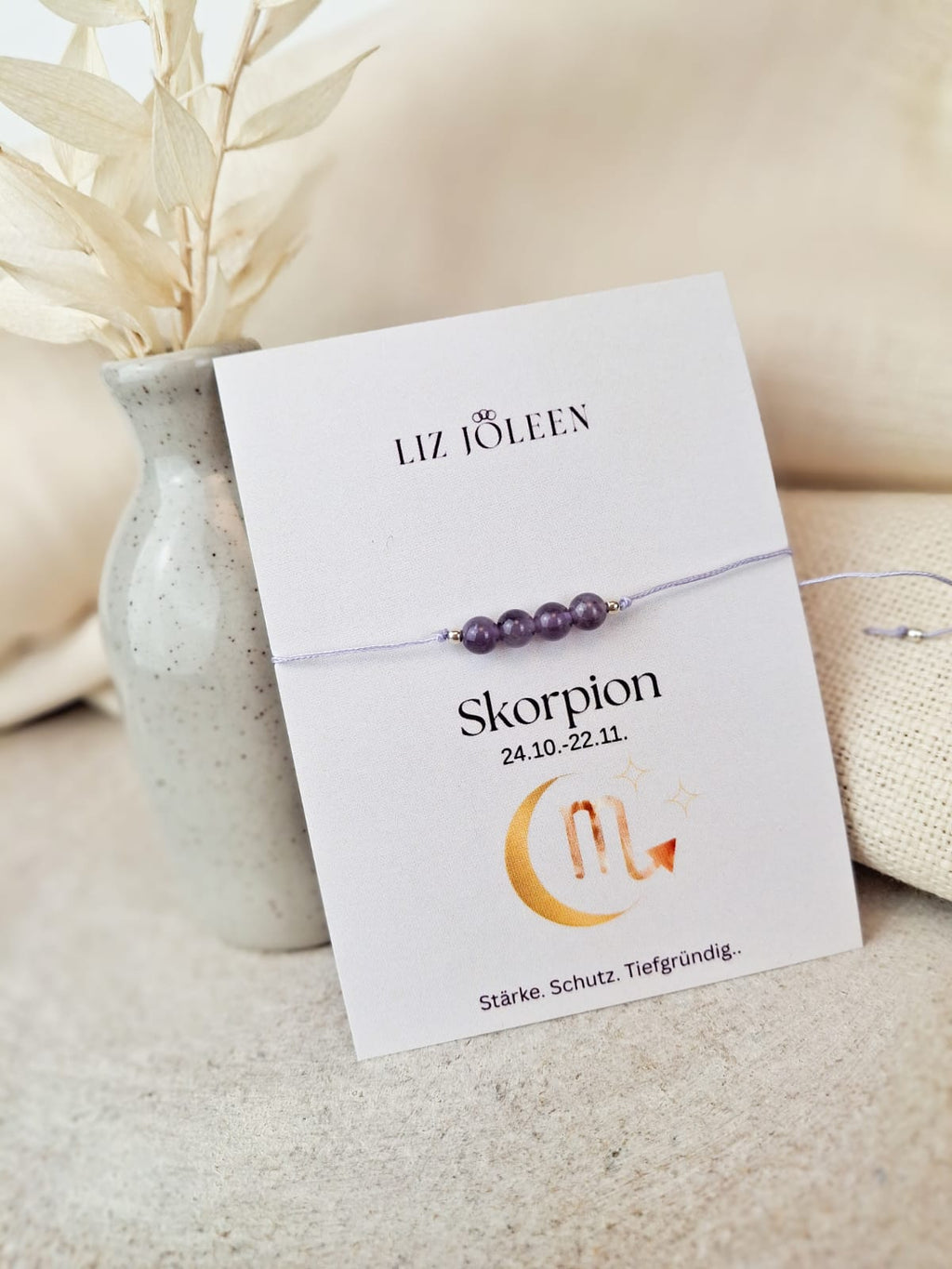 Skorpion Sternzeichen Armband - Amethyst Edelstein
