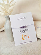 Skorpion Sternzeichen Armband - Amethyst Edelstein