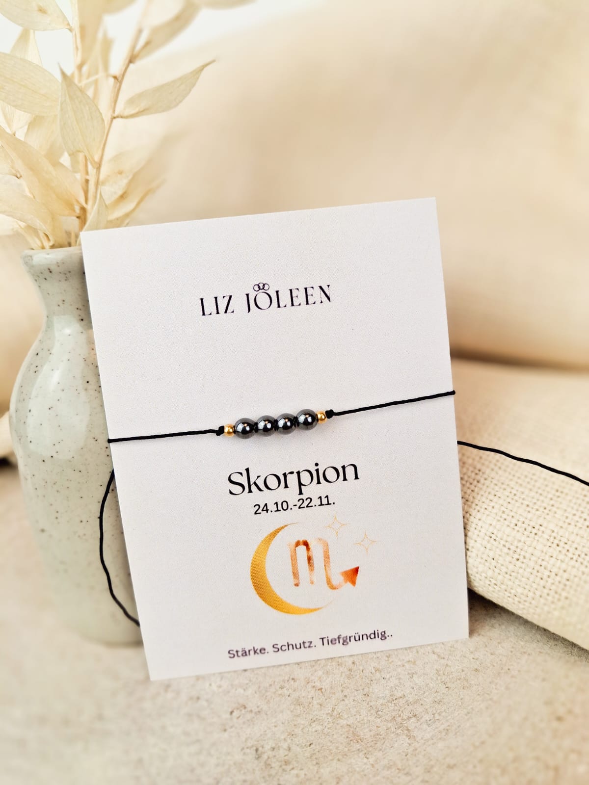 Skorpion Sternzeichen Armband - Hämatit Edelstein