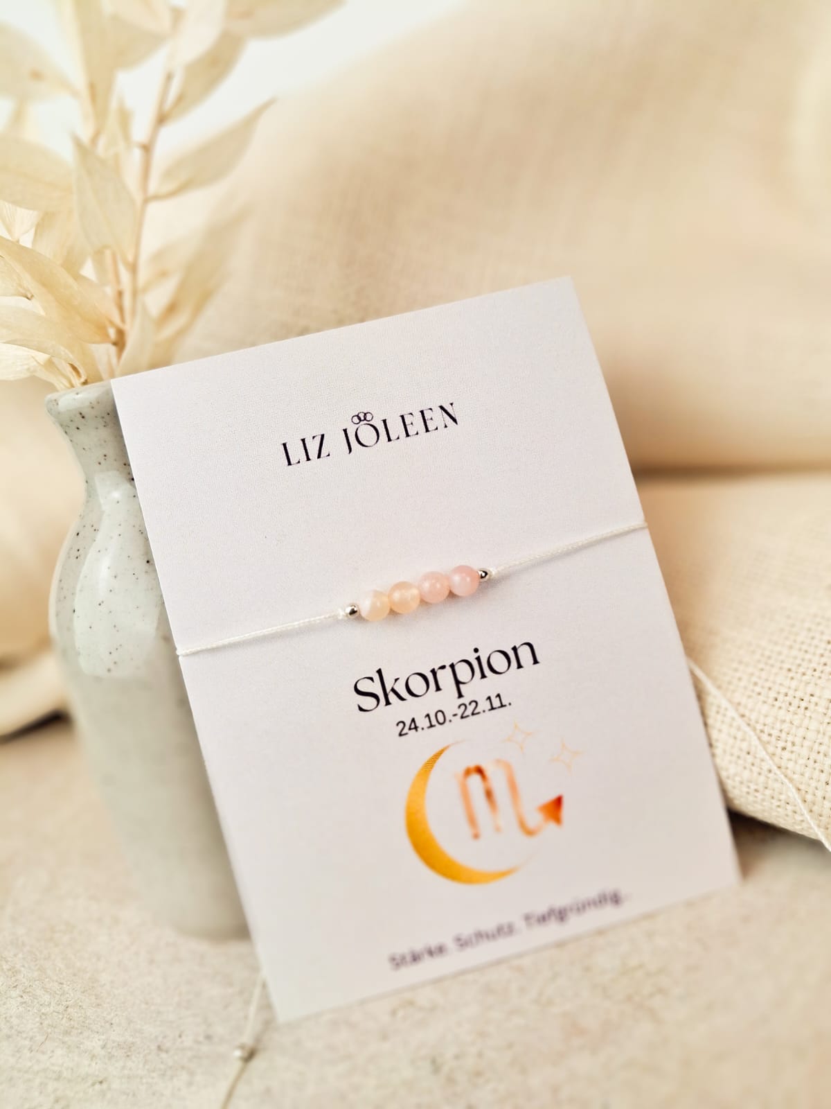 Skorpion Sternzeichen Armband - Achat Edelstein