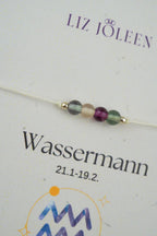 Wassermann Sternzeichen Armband -  Fluorit Edelstein