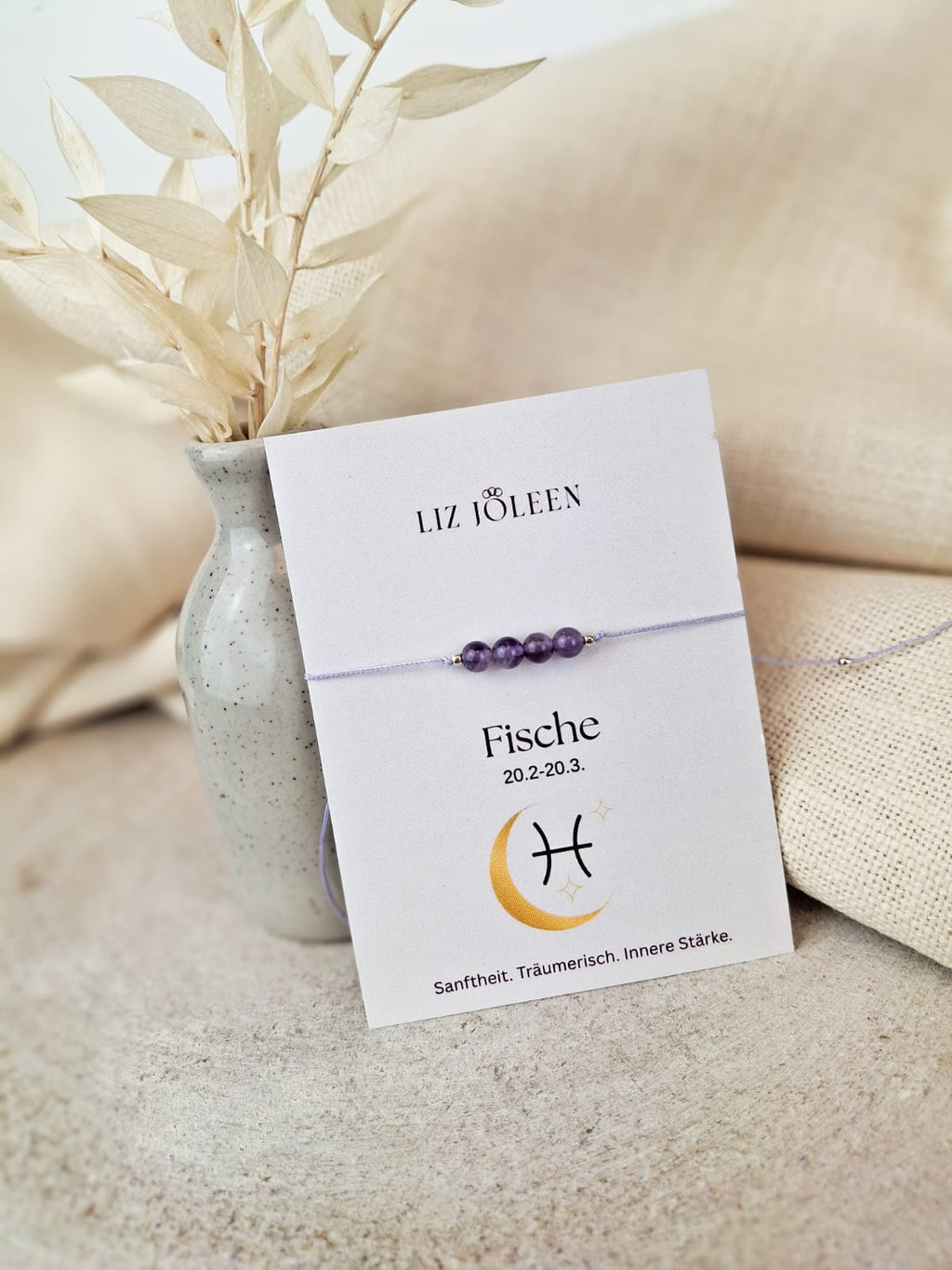 Fische Sternzeichen Armband -  Amehtyst Edelstein