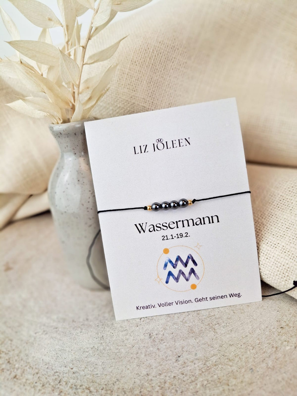 Wassermann Sternzeichen Armband - Hämatit Edelstein
