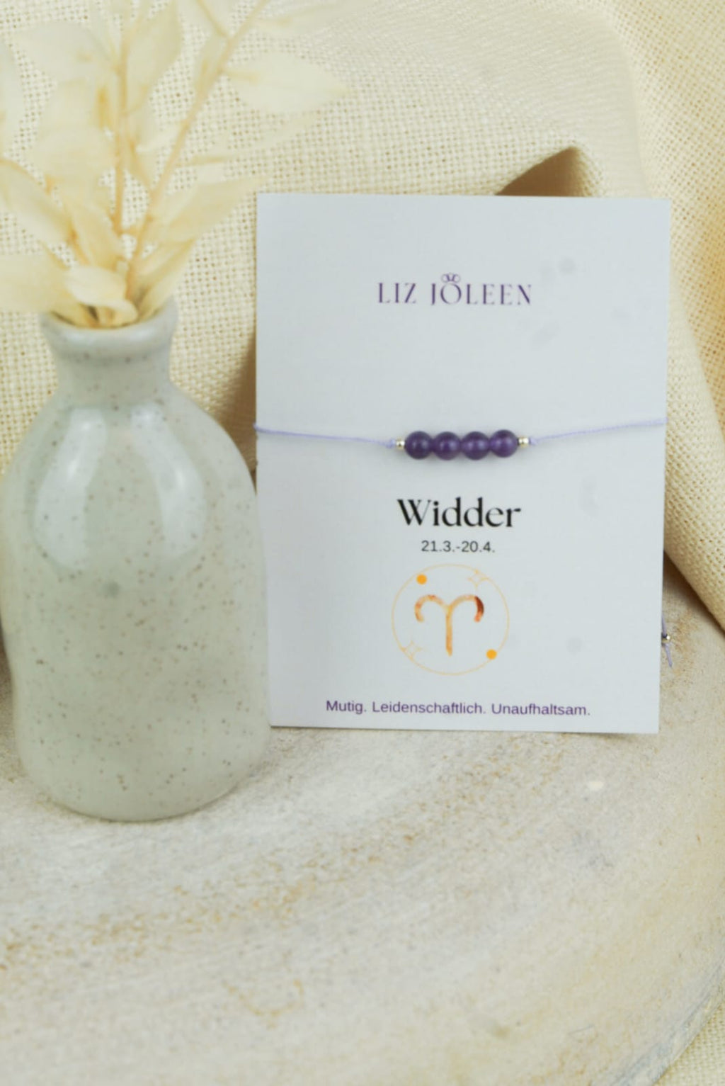 Widder Sternzeichen Armband - Amethyst Edelstein