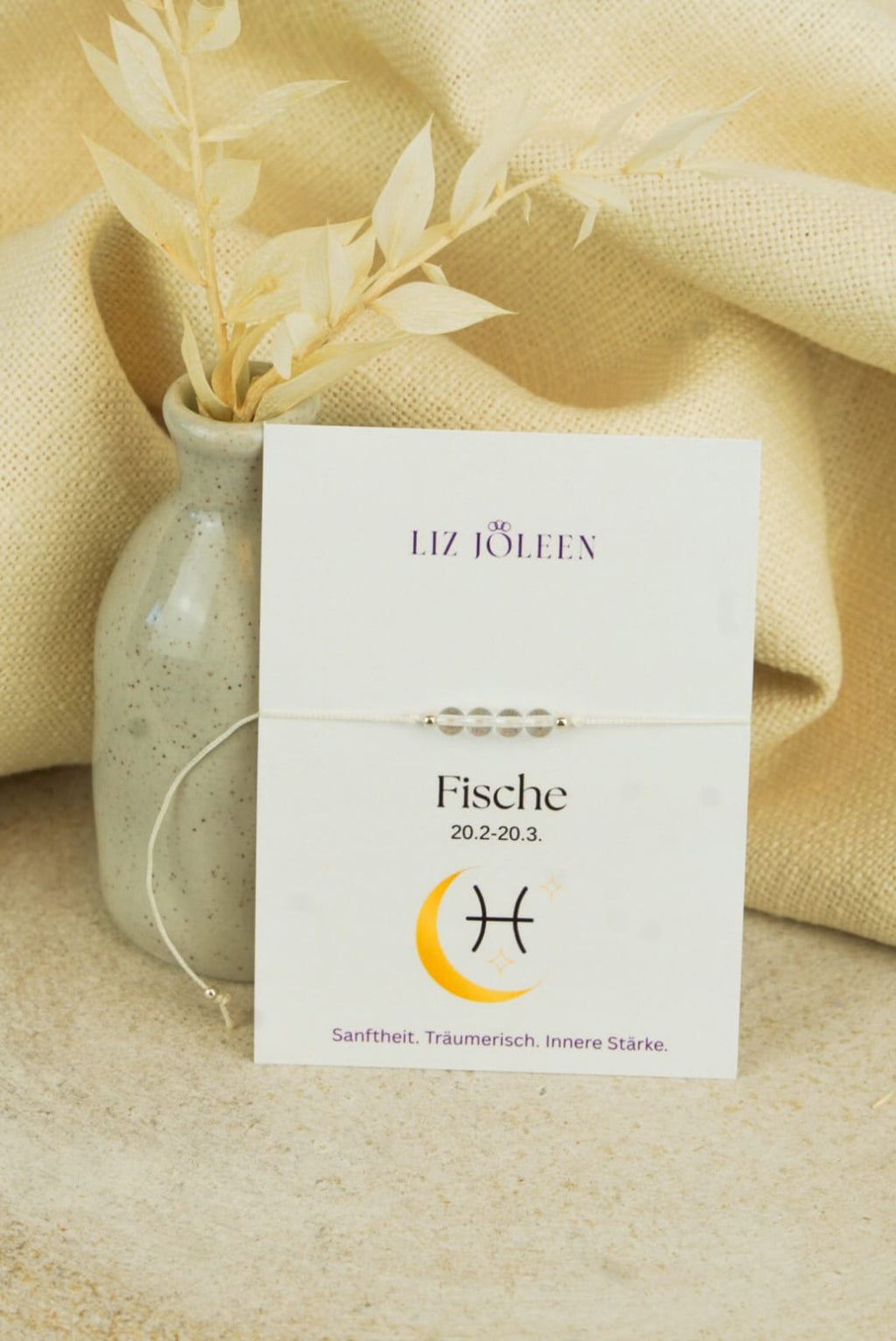 Fische Sternzeichen Armband - Bergkristall Edelstein
