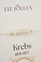 Krebs Sternzeichen Armband - Mondstein Edelstein