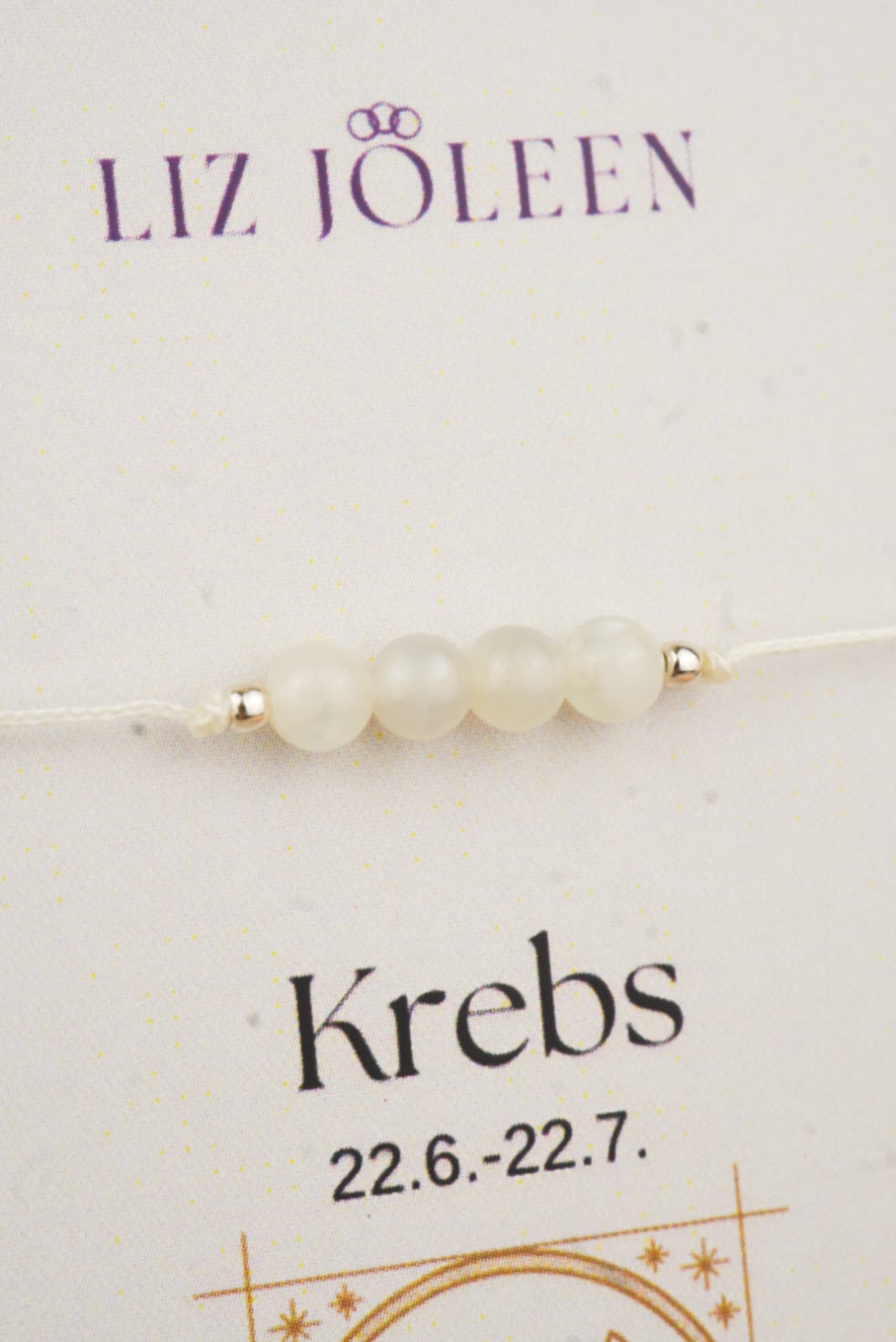 Krebs Sternzeichen Armband - Mondstein Edelstein