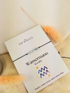 Wassermann Sternzeichen Armband - Aquamarin Edelstein