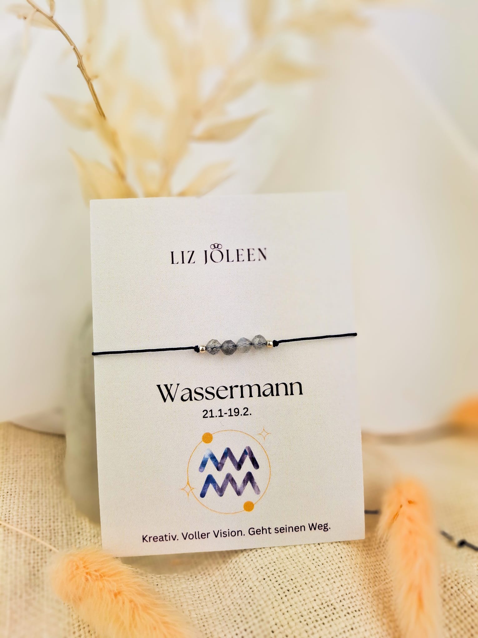 Wassermann Sternzeichen Armband - Labradorit Edelstein