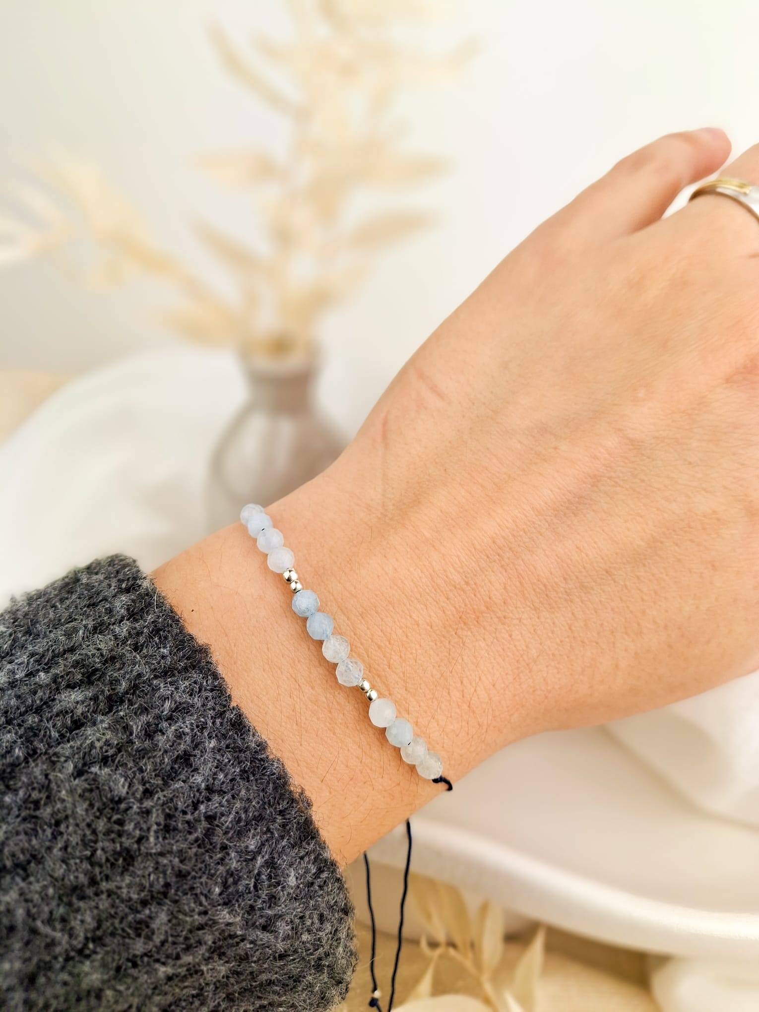 Aquamarin Edelstein Armband