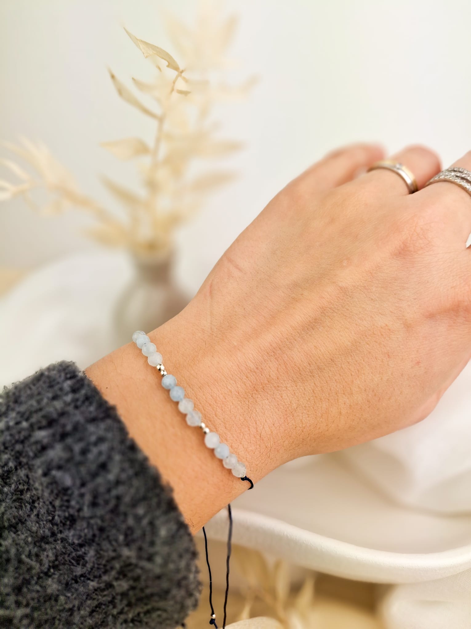 Aquamarin Edelstein Armband