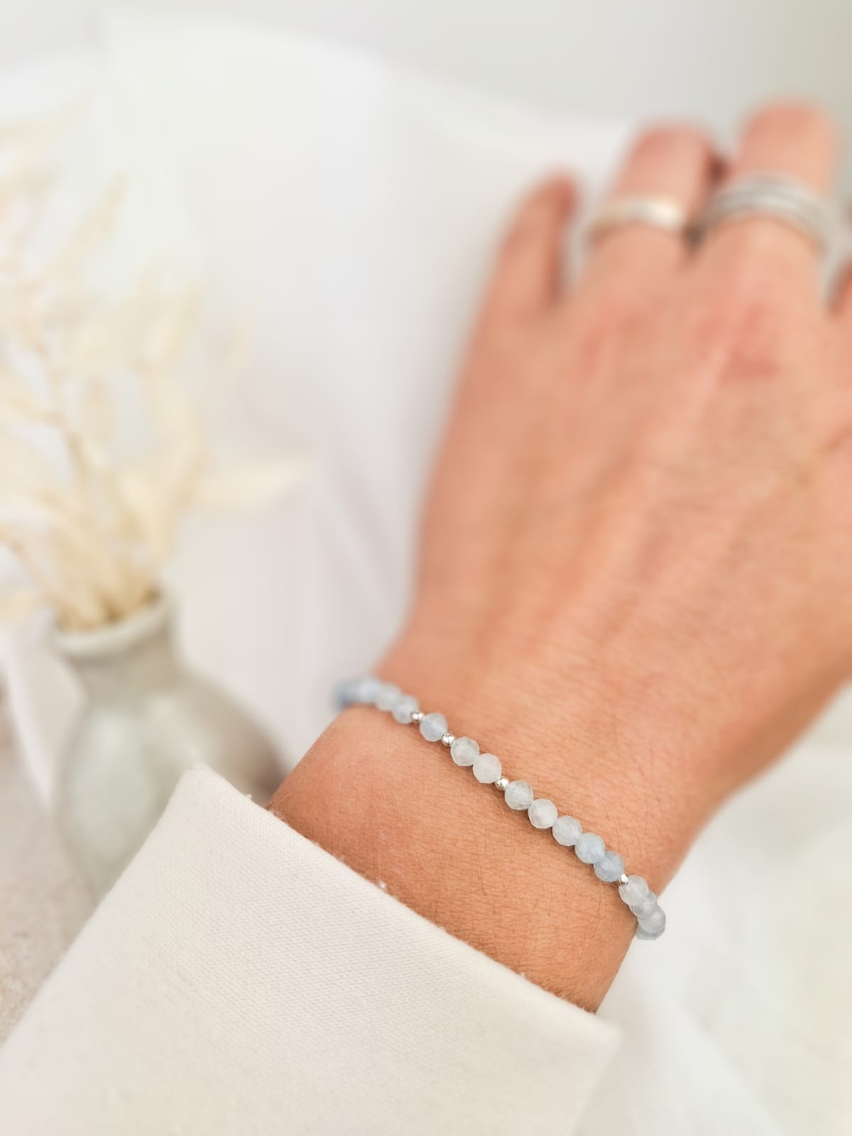 Aquamarin Edelstein Armband