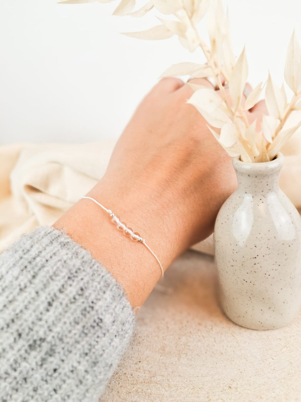 Fische Sternzeichen Armband - Bergkristall Edelstein